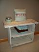Primitive Two Shelf Bench Aged White - - Country Decor - See All Pics Usa Made Primitives photo 5