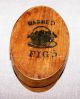 Ca Late 19th C Shaker Style Small Oval Wooden Box,  Marked ' Washed Figs ' Primitives photo 1