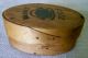 Ca Late 19th C Shaker Style Small Oval Wooden Box,  Marked ' Washed Figs ' Primitives photo 3