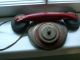 Antique Primitive Toy Telephone Very Old Vintage Metal Red Paint Early Metal Toy Primitives photo 1