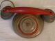 Antique Primitive Toy Telephone Very Old Vintage Metal Red Paint Early Metal Toy Primitives photo 6