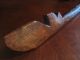 Antique 1800s Native American Indian Hand Carved Wooden Treen Lrg Effigy Ladle Primitives photo 6