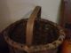 Excellent1800 ' S Antique Pa Farmstead Splint Basket With Bottom Runners. .  Aafa Primitives photo 1