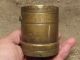 Dated 1883 Antique Heavy Brass Weight Grane Scale Measuring Cup Bucket Europe Primitives photo 2