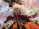 Collectiblle Fall Harvest Pumpkins & Black Crows Round Head Raggedy Ann Doll Primitives photo 2