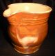 19th C Folk Pottery Redware Creamer / Pitcher W/ Polychrome Glaze - A Beauty Primitives photo 3