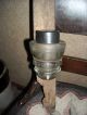 Prim Old Grungy Wooden Insulator Solar Light ~ Very Early Looking Primitives photo 1