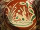 Rare Antique Redware Slip Decorated Bowl 1850 ' S Pa Or Nc Rabbit Primitives photo 1