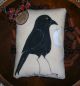 Primitive Halloween Crow Moon Ornie Wallhanging Pillow Tuck Blackbird Primitive Primitives photo 2