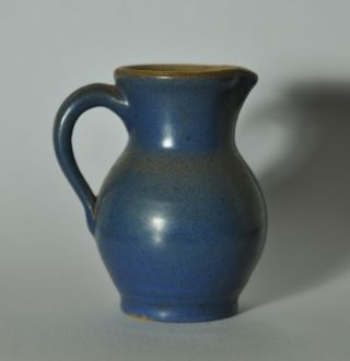 Small Primitive Redware Glazed Pitcher N1 photo