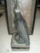 Vintage Antique Wood Box Primitive Folk Art Black Bird Crow Rhinestone Crown Primitives photo 1