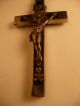 Antique Victorian Catholic Pectoral Cross Crucifix Skull Cross Bones 1800 ' S Primitives photo 5