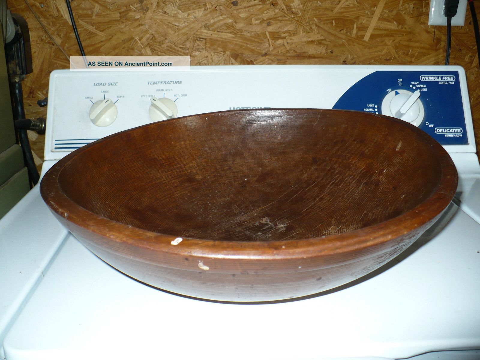 Antique Primitive Wooden Dough Bowl Primitives photo