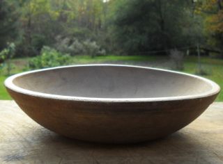 Primitive Farmhouse Old Wood Dough Butter Bowl Kitchen Serving Bowl photo