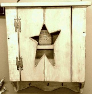 Primitive Handmade Star Wall/medicine Cabinet. .  You Choose Color photo