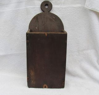 Antique 19th C Early Lollipop Hanging Wooden Country Kitchen Box photo