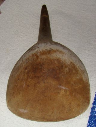 Early American Primitive Wooden Scoop Paddle Treenware photo
