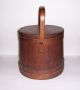 Antique Early Primitive 1800s Firkin Sugar Bucket With Lid And Handle Primitives photo 1