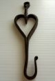 Primitive Vintage Hand Forged Iron Heart Hook Primitives photo 4