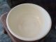 Vintage Pottery Old Rimmed Mixing Bowl W/ Old Metal Spoon Primitives photo 8