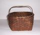 Antique Primitive Early Country Small Berry Gathering Basket Primitives photo 3