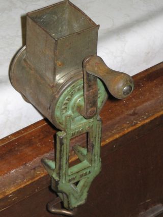 Primitive Nut Grinder By Lorraine Metal Mfg.  - Ny,  Usa - Table Mount 1920 - 30 ' S photo