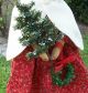 ♥ Early - Look Primitive Christmas Doll In Red ~~ White Wool Cape ♥rcp♥ Primitives photo 4