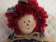 New Rageddy Ann Clothespin Doll Hand Made Red White Blue So Cute Primitives photo 1