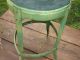 Old Metal Milk Stool=green Paint=spayed Legs=solid= Primitives photo 2