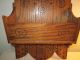 Old Oak Wooden Cubby Shelf/nice Design On Piece.  Holds Mail/papers Primitives photo 3