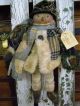 Primitive Snowman Doll Old Wool Antique Quilt Folk Art Snowman Doll - Christmas Primitives photo 10