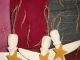 3 Primitive Wooden Spindle Angels Bowl Fillers Ornies Cupboard Tucks Primitives photo 1