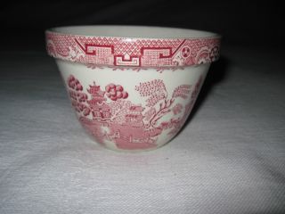 Swinnertons Staffordshire England Old Willow Pink Pudding Mold - Excellent photo