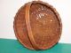 Rare Vintage Americana 19th Cent Finely Natural Patina Split Oak Handled Basket Primitives photo 4