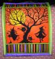 Primitive Halloween Wallhanging Quilt Witches Moon Goblins Halloween Wall Sign Primitives photo 2