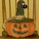 Large Primitive Halloween Jack - O - Lantern Witch Doll W/spider Shelf/table Sitter Primitives photo 1