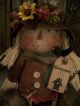 Primitive Scarecrow Girl Doll == Sits Alone ==weighted Bottom ==sitting Only= Primitives photo 3