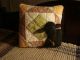 Primitive Folk Art ~ Black Sheep On Antique Quilt Cupboard Pillow Primitives photo 3