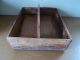 Vtg Primitive Rustic Country Hand Made Wood Divided Carrier Tray Primitives photo 3