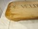Vintage Cutting Board On Feet/says De Velder Carved In The Wood.  Neat. Primitives photo 2