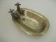 Antique Bronze Soap Dish,  Bathtub - Shaped.  Porte Savon.  Seifenschale.  Portasapone Primitives photo 5