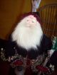 German Style Santa,  Vintage Embroidered Wool Coat,  Vintage Lantern Primitives photo 1