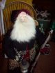 German Style Santa,  Vintage Embroidered Wool Coat,  Vintage Lantern Primitives photo 3