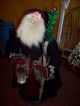 German Style Santa,  Vintage Embroidered Wool Coat,  Vintage Lantern Primitives photo 5