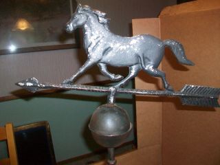 Vintage Cast Iron Weathervane Horse Farm photo