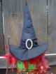 ~primitive~ Halloween Witch Boots With Stockings Hat And Broom~ Primitives photo 1