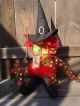 ~primitive~ Halloween Witch Boots With Stockings Hat And Broom~ Primitives photo 5