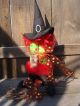 ~primitive~ Halloween Witch Boots With Stockings Hat And Broom~ Primitives photo 7
