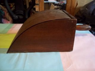 Antique Wooden And Copper Scoop photo