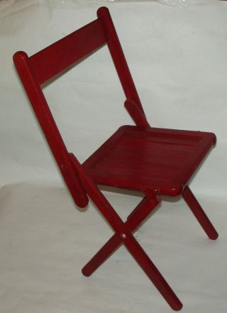 Antique Vintage American Primitive Painted Folding Wooden Child ' S Chair,  1920s photo